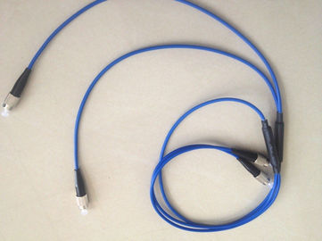 ST / UPC - ST Kabel Patch Serat Optik Lapis Baja Dalam Ruangan dengan jaket Biru, LSZH