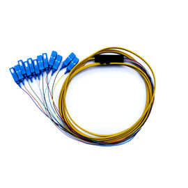 0.9mm Kabel Diameter SC Bundle Fiber Optic Pigtail dengan LSZH Jacket