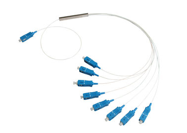 1 × 8 PLC Fiber Optic Splitter Baja Paket Tube dan LSZH