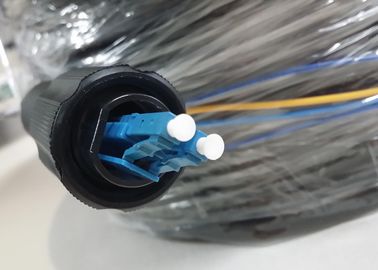 Single mode / Multimode PDLC Fiber Optic Kabel patch dengan Waterproof kabel terbuka