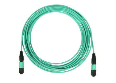 OM3 / OM4 MPO Fiber Optic Patch kabel untuk Active Perangkat Pemutusan