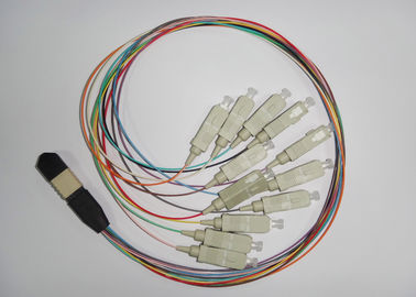 2core MPO - SC Fiber Optic Patch kabel dengan 0.9mm 3.0mm Kabel Fiber