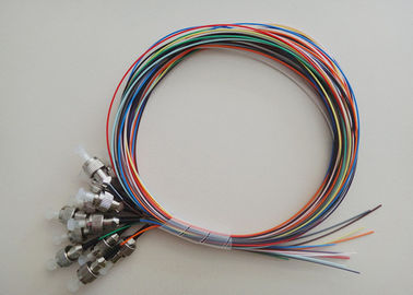 12 warna SC simplex Fiber Optic Pigtail dengan konektor SC, Kabel 1.5M Fiber