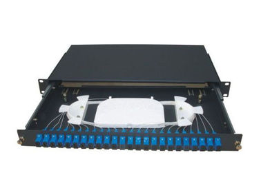 Box Terminal Fiber Optik 1U, 2U, 3U, 4U 19 inci dengan baja canai dingin