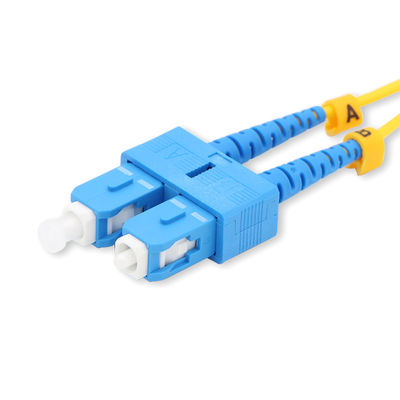 Duplex SC UPC Fiber Optic Patch Cord Single Mode Kehilangan Penyisipan Rendah