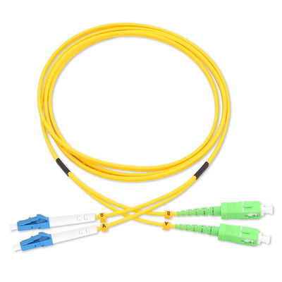 Lc-Sc Sm Os2 9 / 125um Duplex Indoor Outdoor FTTH Drop Multimode Duplex Fiber Optic Patch Cable Cord
