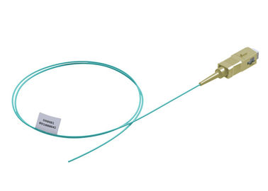 Optic Pigtail Aqua Fiber untuk Cable OM3 / OM4 Fiber Optic Timbal