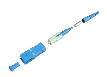 Biru / hijau perumahan konektor optik sc 3.0mm untuk serat optik komunikasi