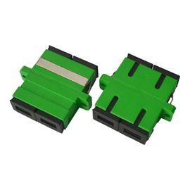Green Singlemode SC APC adaptor kabel serat optik untuk LAN, Rugi Penyisipan Rendah