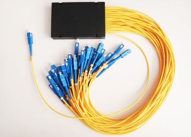 1 × 64 PLC Singlemode Fiber Optic Splitter untuk FTTP / FTTH / FTTN / FTTC