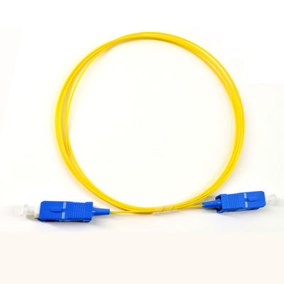 Yellow G652D G655 Sc Sc Patch Cord Fiber Optic Jumper Untuk Komunikasi