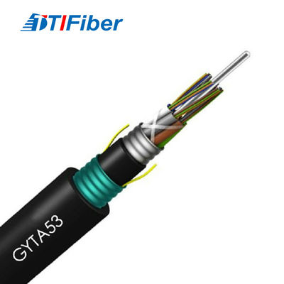 Single Mode GYTA53 Kabel Fiber Optic Lapis Baja Untuk FTTH OUTDOOR