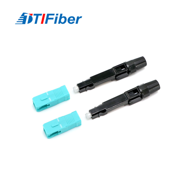 Fiber Optic OM3 SC UPC Konektor Cepat FTTH Field Quick Assembly