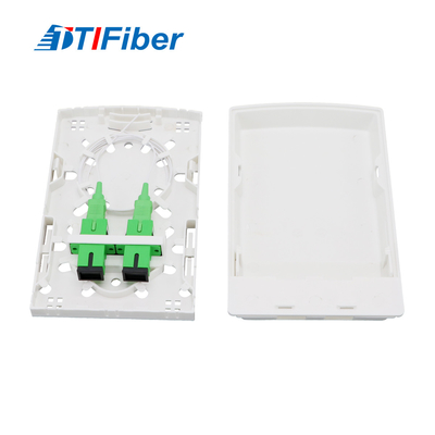 2 Port SC / APC Adapter Mini Fiber Rosette Box Untuk FTTH