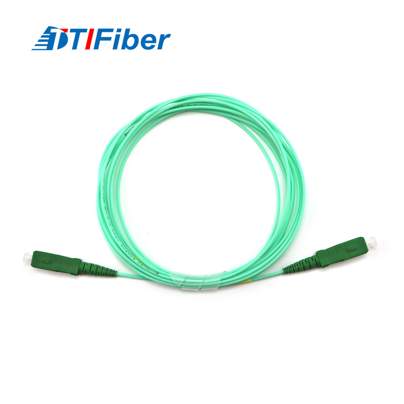 Sc Apc Ke Sc Apc Aqua Jaket Fiber Optic Patch Cord Simplex Jumper G652d / G657a