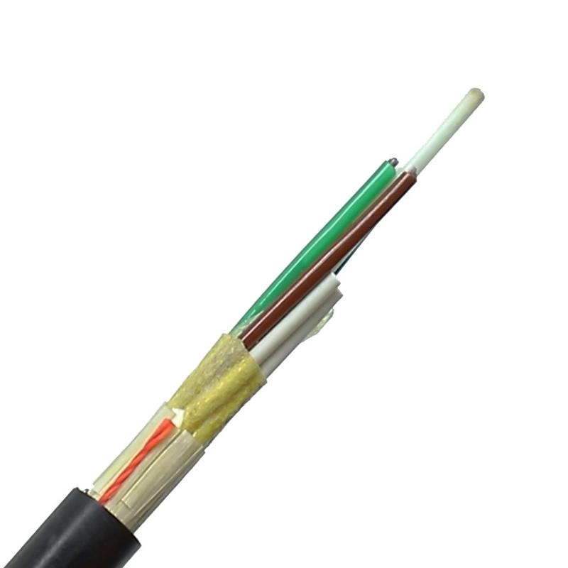 Kabel Fiber Optik Luar Ruangan Mode Tunggal Udara ADSS G652D G657A1 G657A2 1 12 24 48 96 144 inti